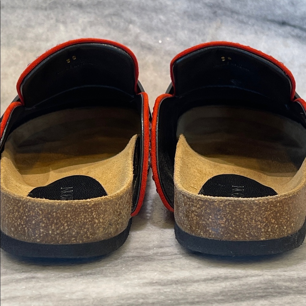 JW Anderson Suedekid Red Crystal Loafers size 38 - Picture 9 of 12